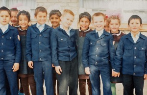 Schoolchildren--all orphans--in Bukhara, Uzbekistan (1990).